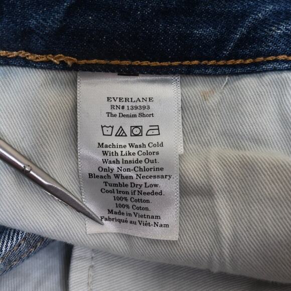 Everlane Womens 23 The Denim Short Cuffed Jean Short - Picture 10 of 10